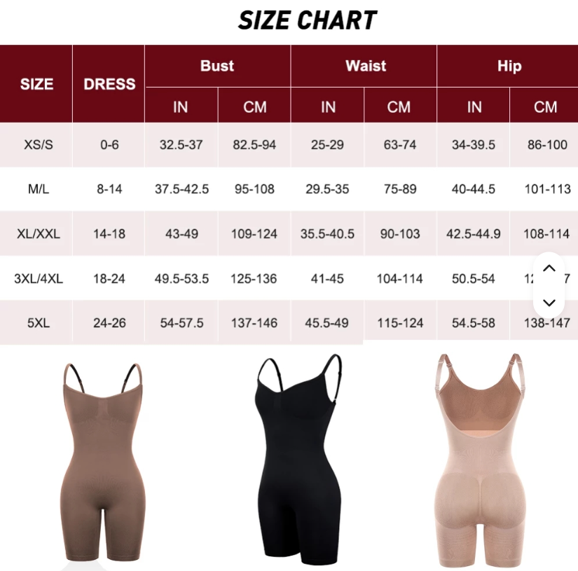 Seamless Shapewear Bodysuit – Tummy Control & Full-Body Shaping
